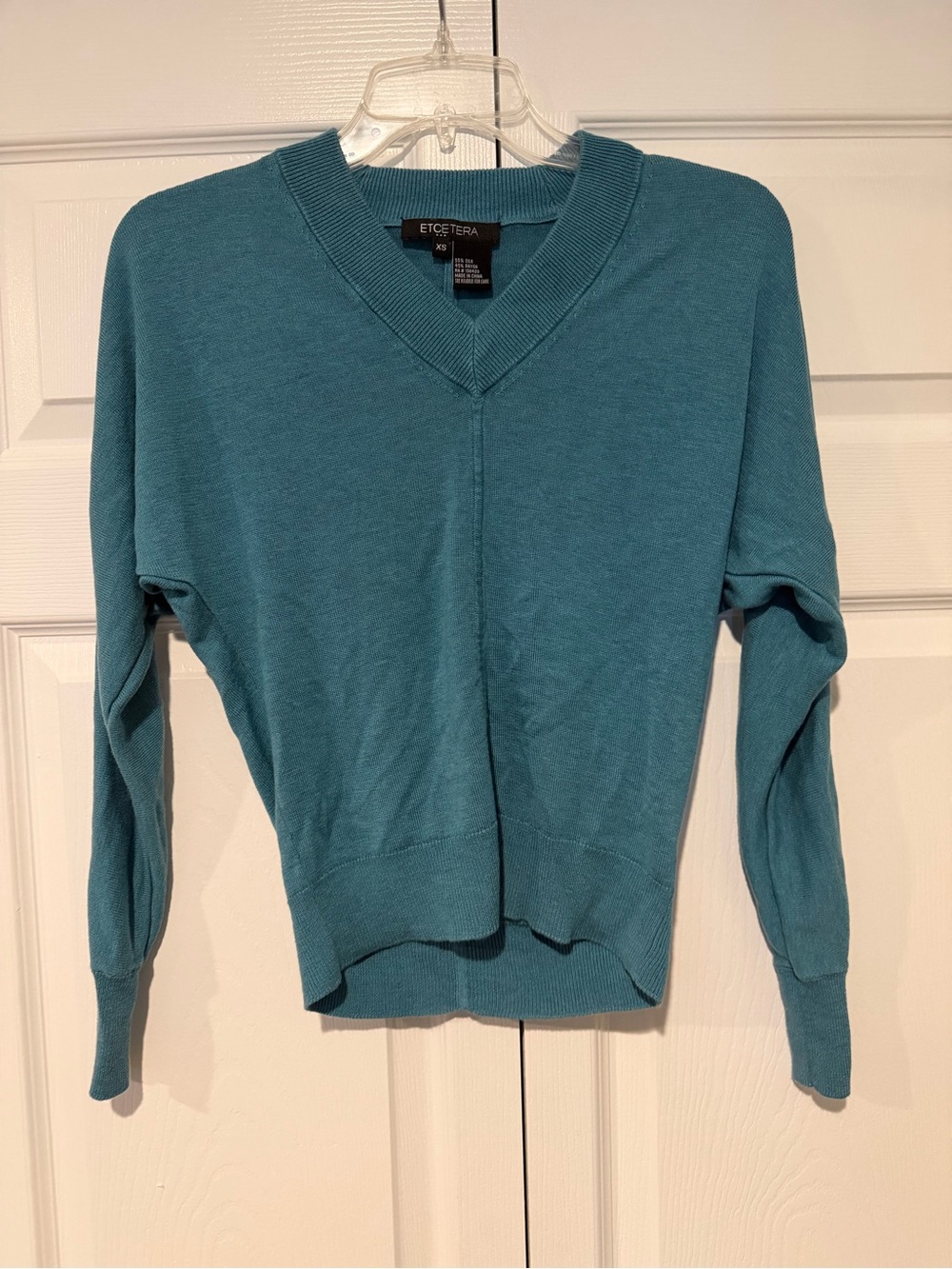 Etcetera Teal V-Neck Women's Sweater